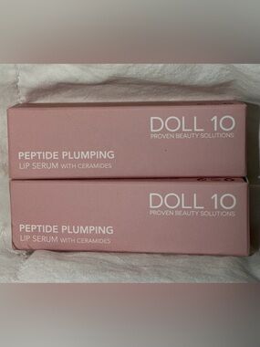 Two Doll 10 Peptide Plumping Lip Serum Juicy Coconut & Juicy Nude New in Box